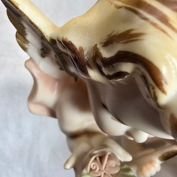 Set of 2 Vintage Sanmyro Double Angels Cherubs Japan Hand Painted Porcelain - Picture 9 of 9